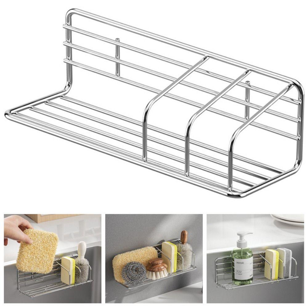 Space Saving Sponge Storage Holder Stainless Steel Sink Drain Rack Sink Storage Rack  Home