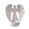 White Resin Carved Figure Candle Holder Decor  Outdoor Courtyard Corner Accent Decor