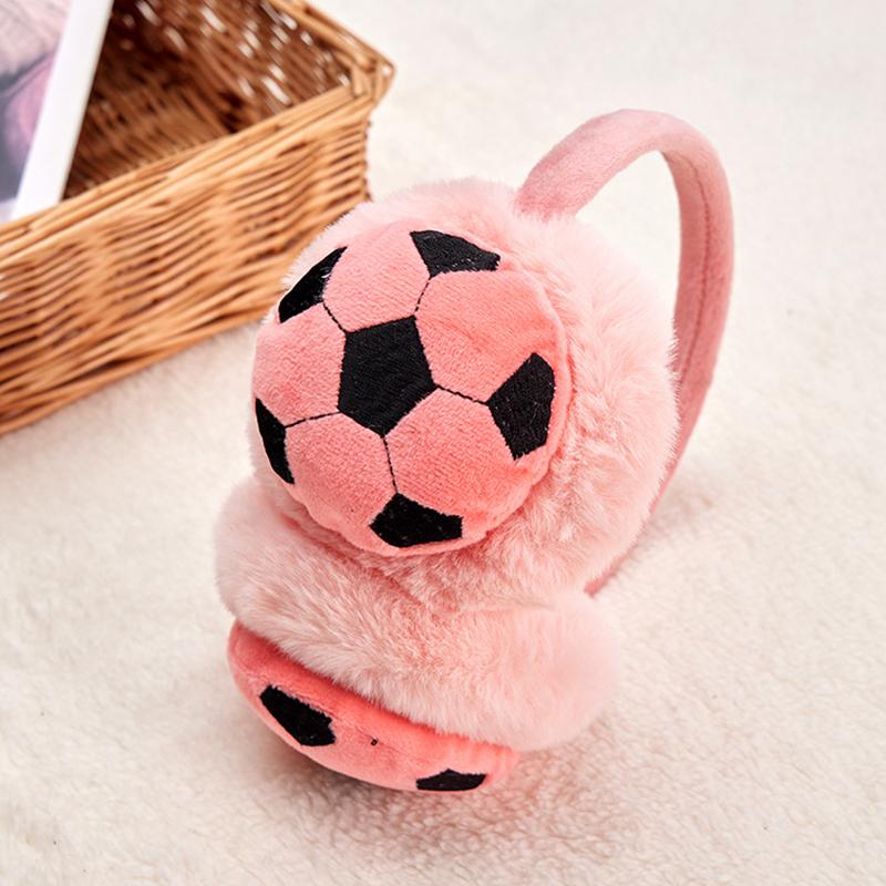 Kids Cute Football Earmuffs Winter Outdoor Travel Cold-proof Ear Cap Warmer Thickened Warm Ear Muffs for Baby Boy Girl
