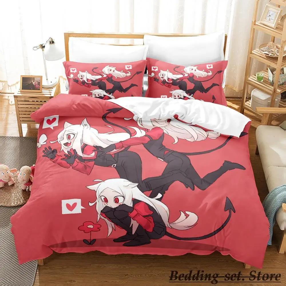Helltaker Anime Bedding Set Single Twin Full Queen King Size Duvet Cover for Adult Kid Bedroom
