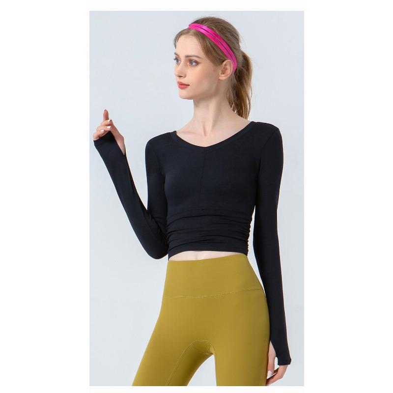 Women's autumn and winter long sleeved skin friendly yoga fitness top