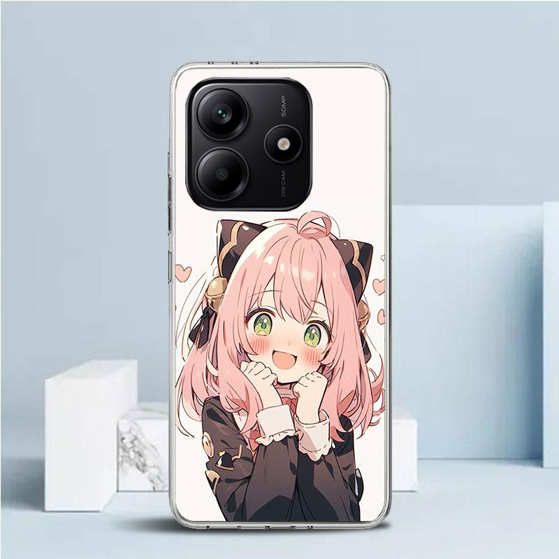 S-Spy Family Anya Phone Case For Xiaomi Redmi Note 15 14 14S 13 12S 12 Pro Plus 11S 11 11T 11E 10S 10 + Soft TPU Back Cover Redm