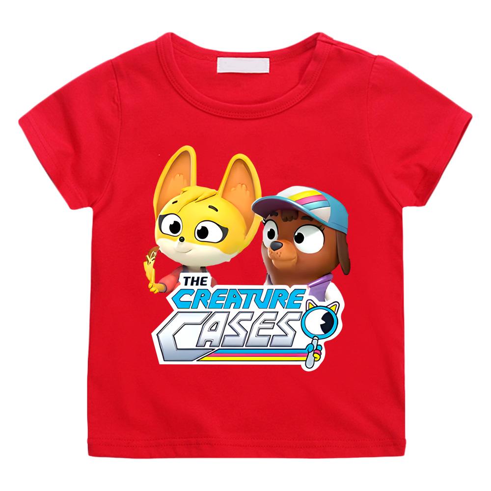 

The Creature Cases T-shirt Cartoon100%Cotton Children Camisetas Casual Clothes Tees O-neck 2025NEW Print Cute Comfortable tops 100