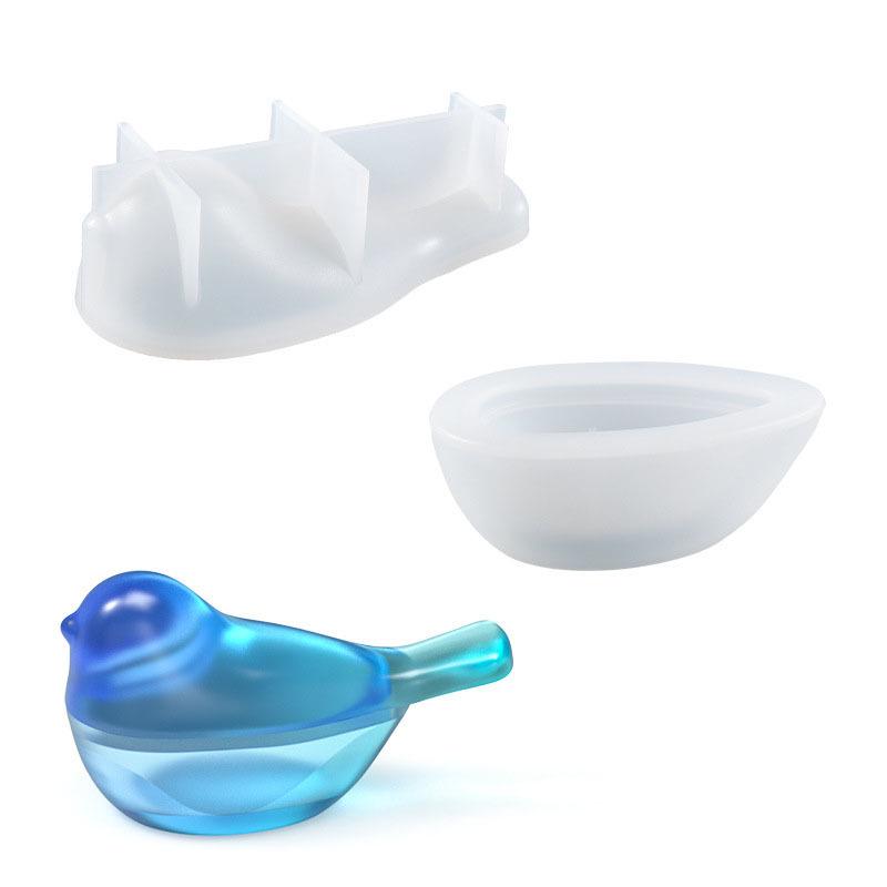 3D Little Bird Storage Box Silicone Mold - DIY Crystal Epoxy Resin