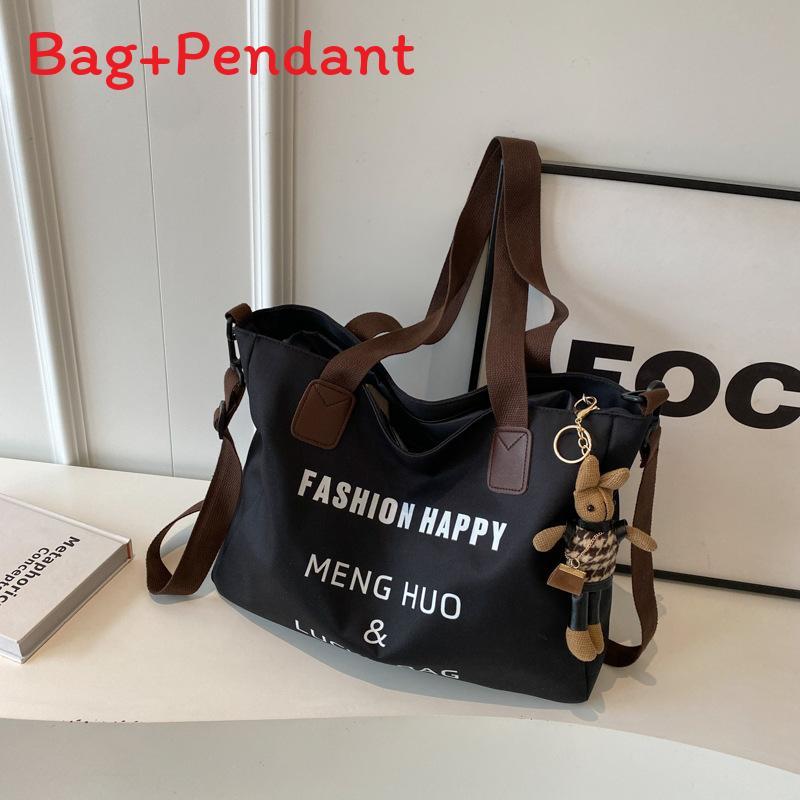Canvas Tote Bag Womens Casual Large Capacity Shoulder Handbag For School And Daily Use
