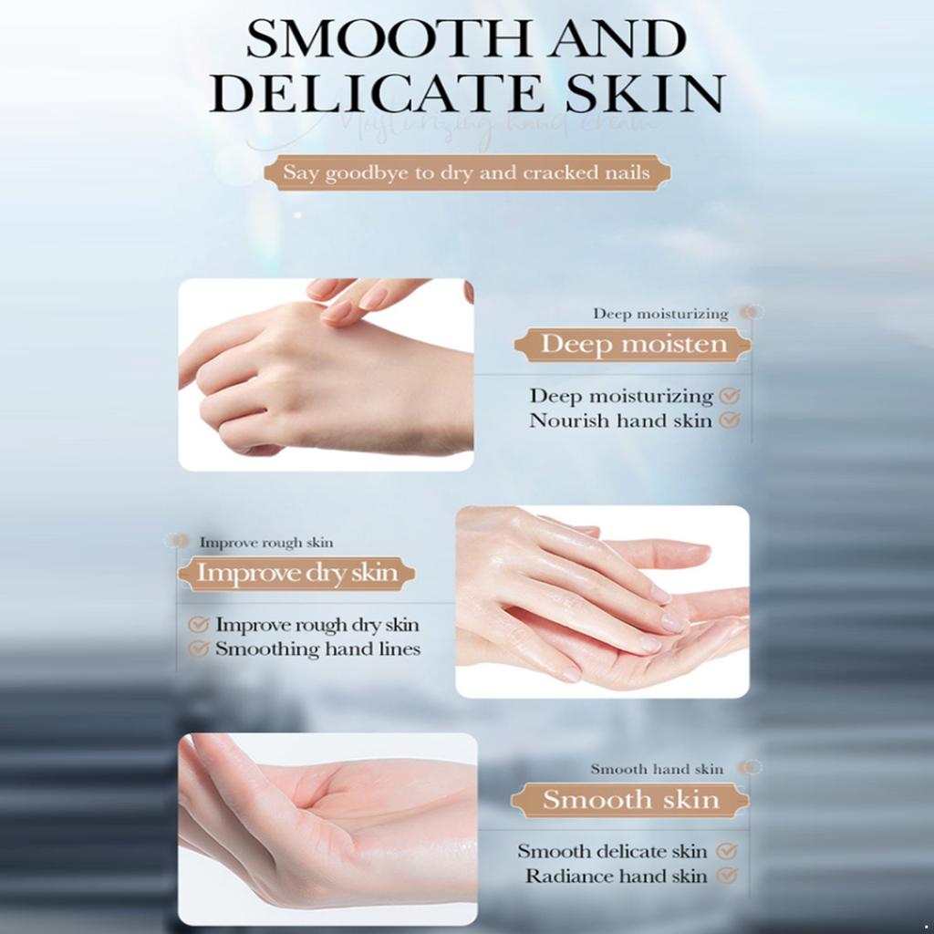 Sada 3 cestovních krémů na ruce, Hydratační krém s květinovou vůní pro suché ruce | Vyživující pleťové mléko, Zimní péče pro popraskanou pokožku