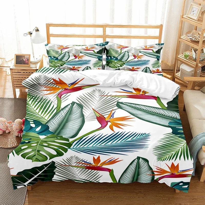 Japanese Duvet Cover Branch of A Flourishing Sakura Tree Flowers Cherry Blossoms Spring Art Polyester Bedding Set Full/King Size