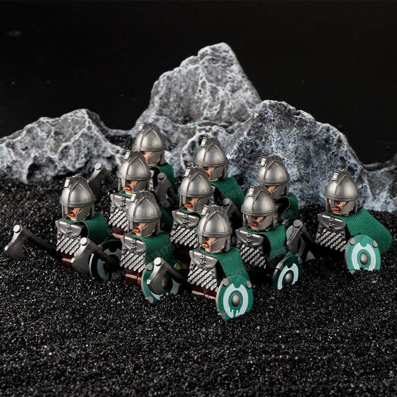 Blocs de Construction Soldats Croisés Militaires Médiévaux Château Chevaliers Hospitaliers Chevaliers Teutoniques Casque de Guerrier Briques Jouet DT8901