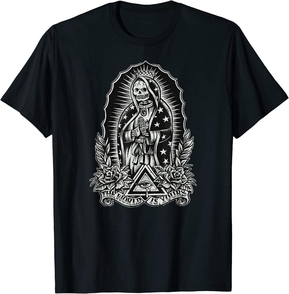 NEW LIMITED Santa Muerte The World Gift Tee T-Shirt