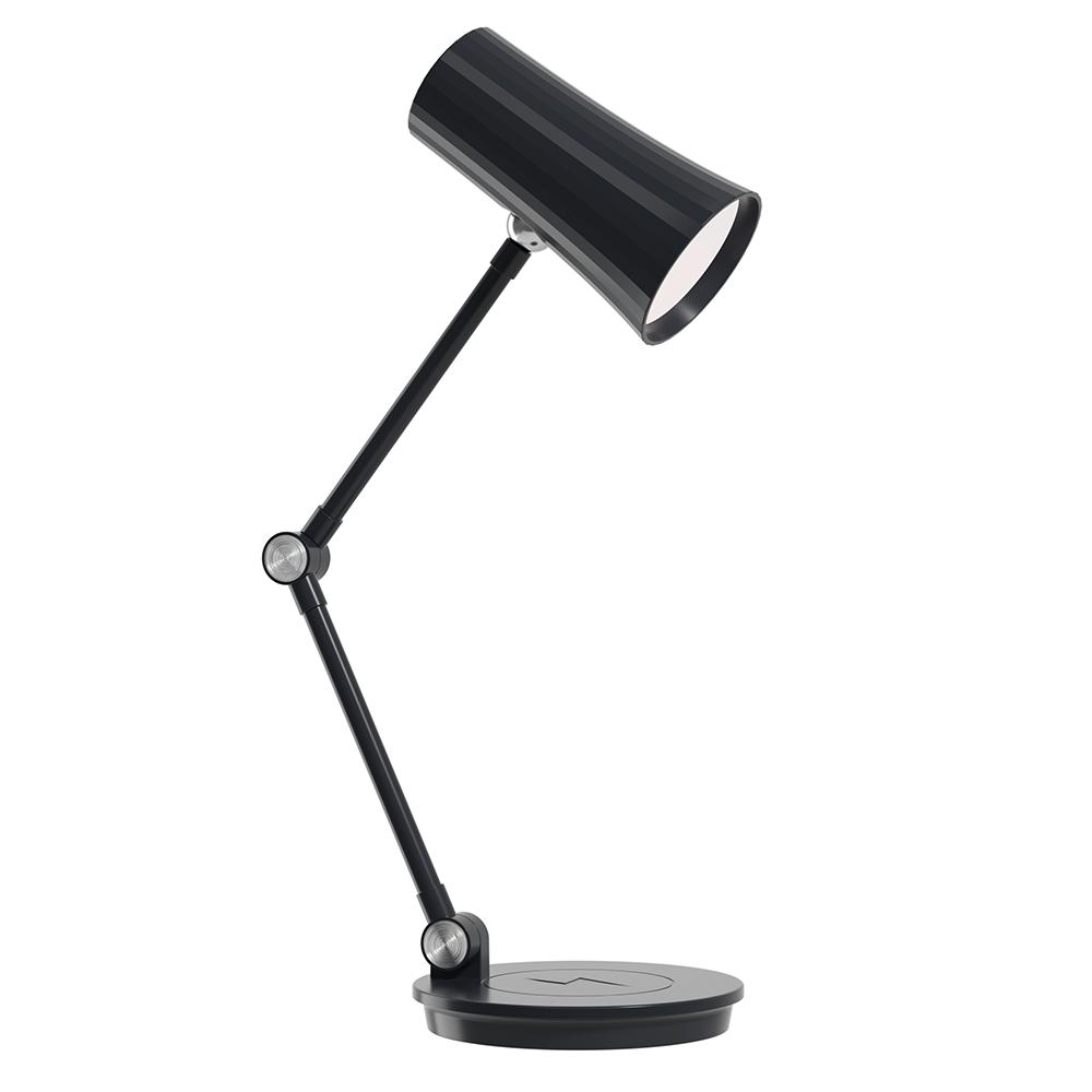 

D09 Multi-Function Foldable Desk Lamp Projector Light Detachable Flashlight with Wireless Charger Black