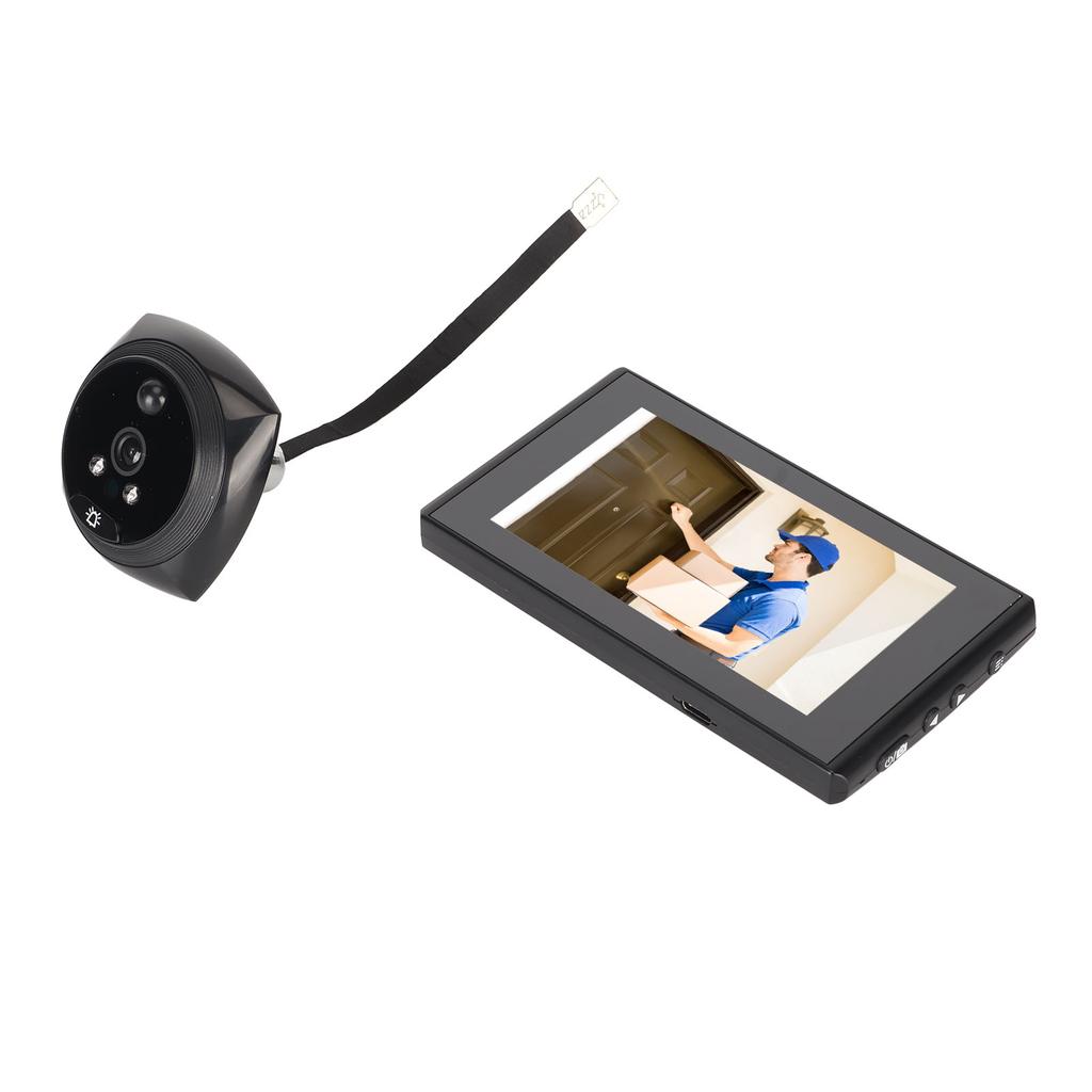 4.5in Peephole Camera 1080P Night Vision Motion Detection 160 Degrees Wide Angle Video Doorbell