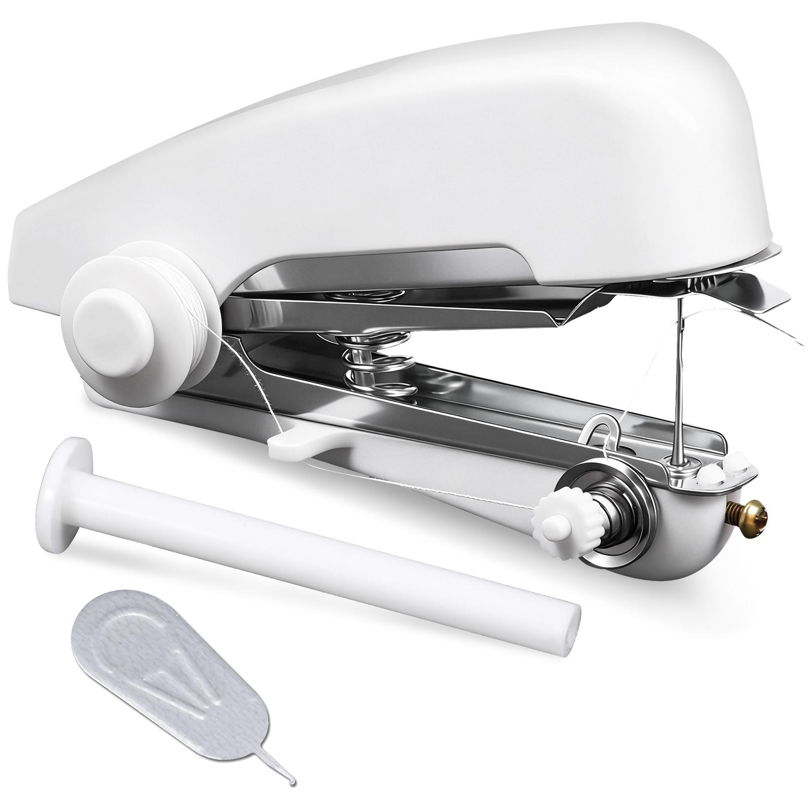 

1 Pc Mini Sewing Machine Portable Manual Sewing Machine DIY Manual Stitch Tools Cordless Stitch Machines for Travel Quick Stitch білий