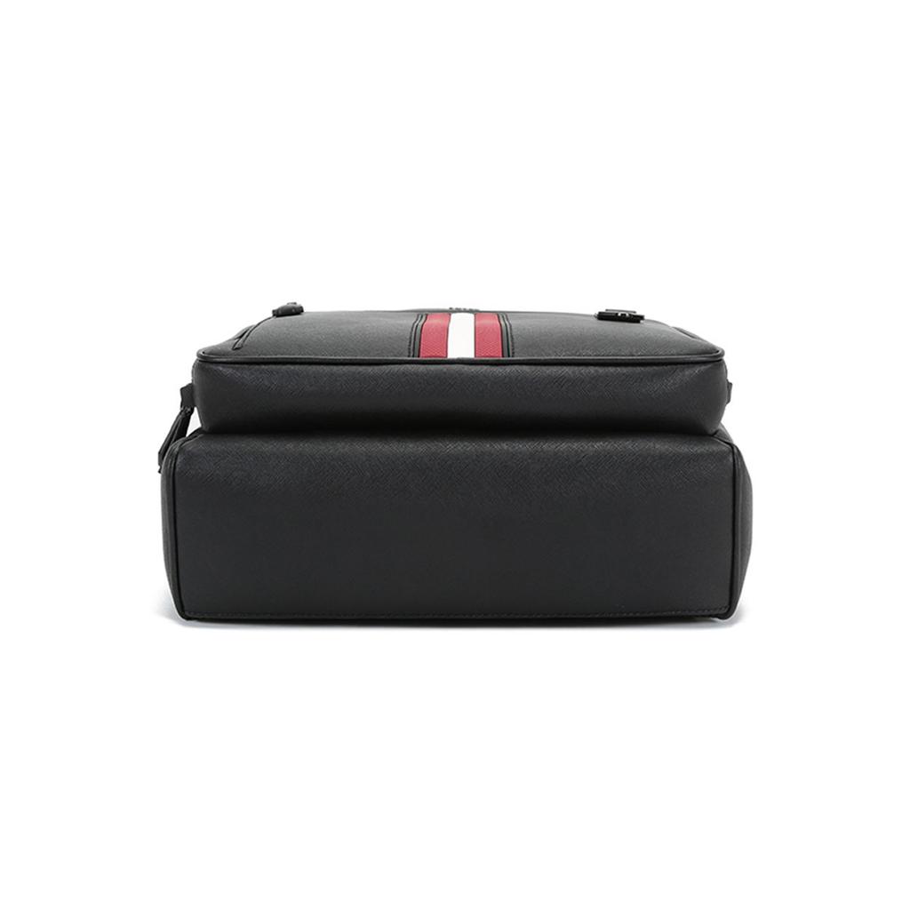 Bally Classic Red And White Striped Backpack Men Backpack Black MAVRICK-06