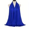 Multicolor Soft Cotton Muslim Headscarf Lace Kerchief Monochrome Ladies Splicing Fashion Hijabs Scarf Skin-friendly Scarf Modal Hijab