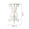 Vintage Distressed Iron Round Outdoor Table, 2-in-1 Flower Pot Stand Side Table, Rustic Patio Balcony Garden Plant Display