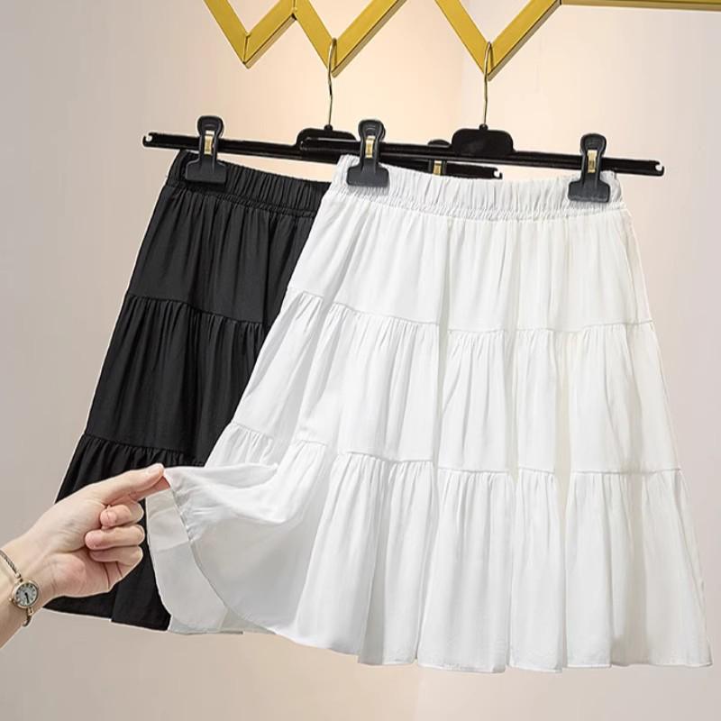 

Plus Size Women s 2024 High Waist A-line Pleated Short Skirt XXL