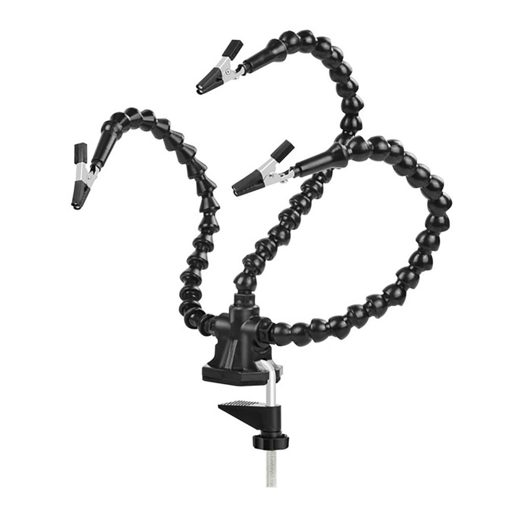 Plastic Soldering Helping Hand Tool Black/Blue Soldering Stand Flexible Arm Soldering Tool