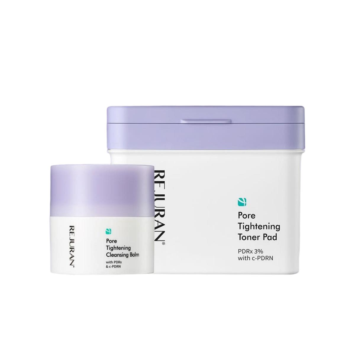 

REJURAN Pore Tightening Cleansing Balm 50ml & Toner Pad 60ea Set Pore Refining & Sebum Control Duo