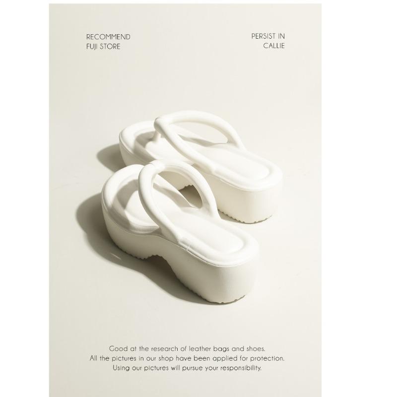 

[Abs Store] Slippers, thick-soled flip-flops, fashionable non-slip sandals for women s summer wear, beach shoes 39-40