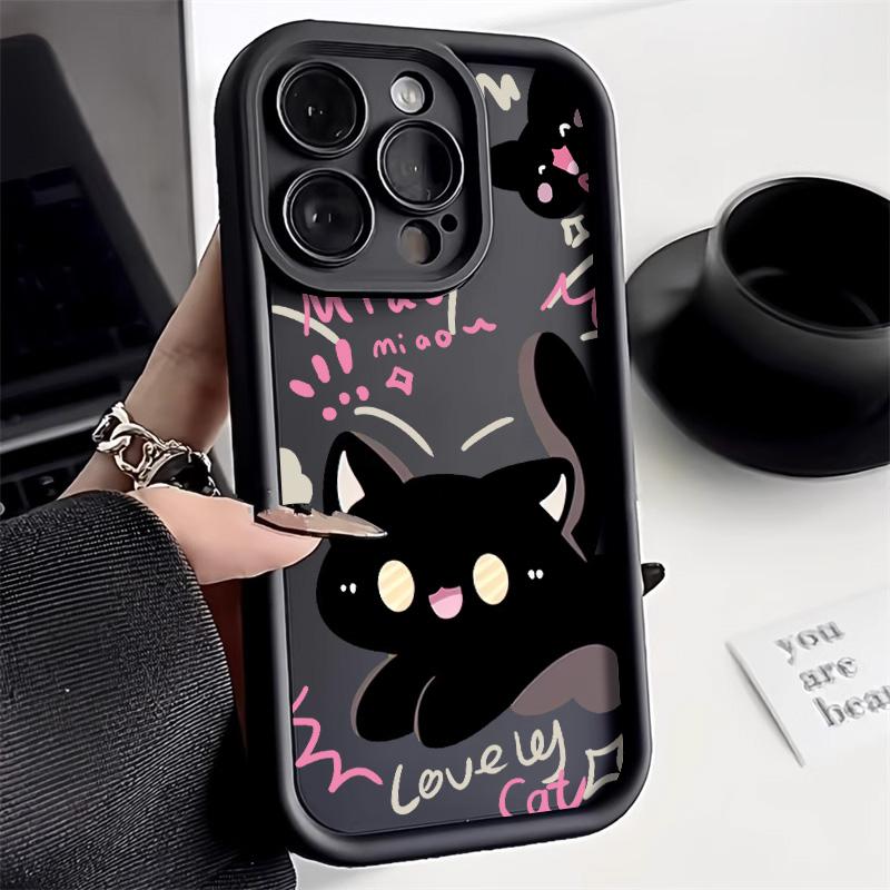 Soft TPU Phone Case For IPhone 17 Pro Max 11 13 16 15 14 12 Air 17 pro Max 16 Pro Max Shockproof Cat Animal Painted Funda Cover