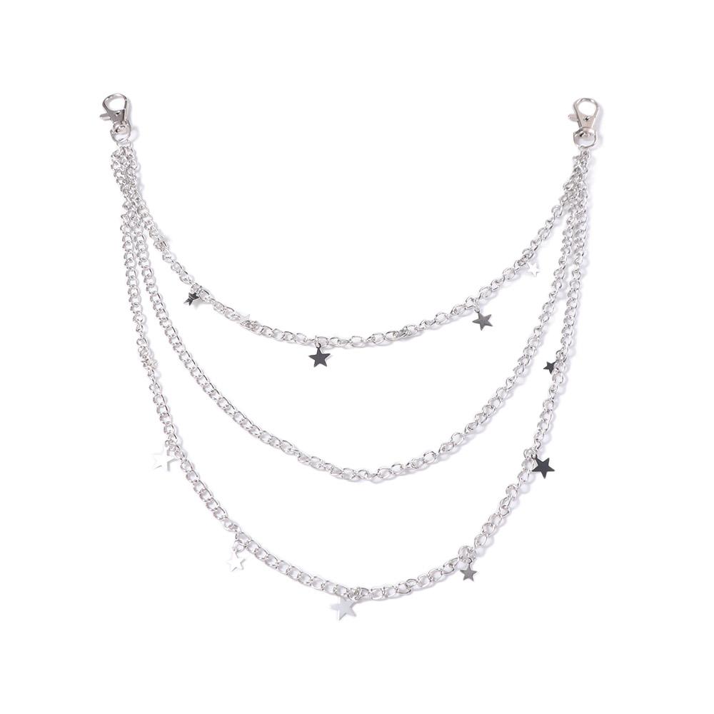 Personality Tassel Love Heart Waist Chain Zinc Alloy Multi-layer Punk Belt Chain Gothic Bag Chain Pants Chain Jeans