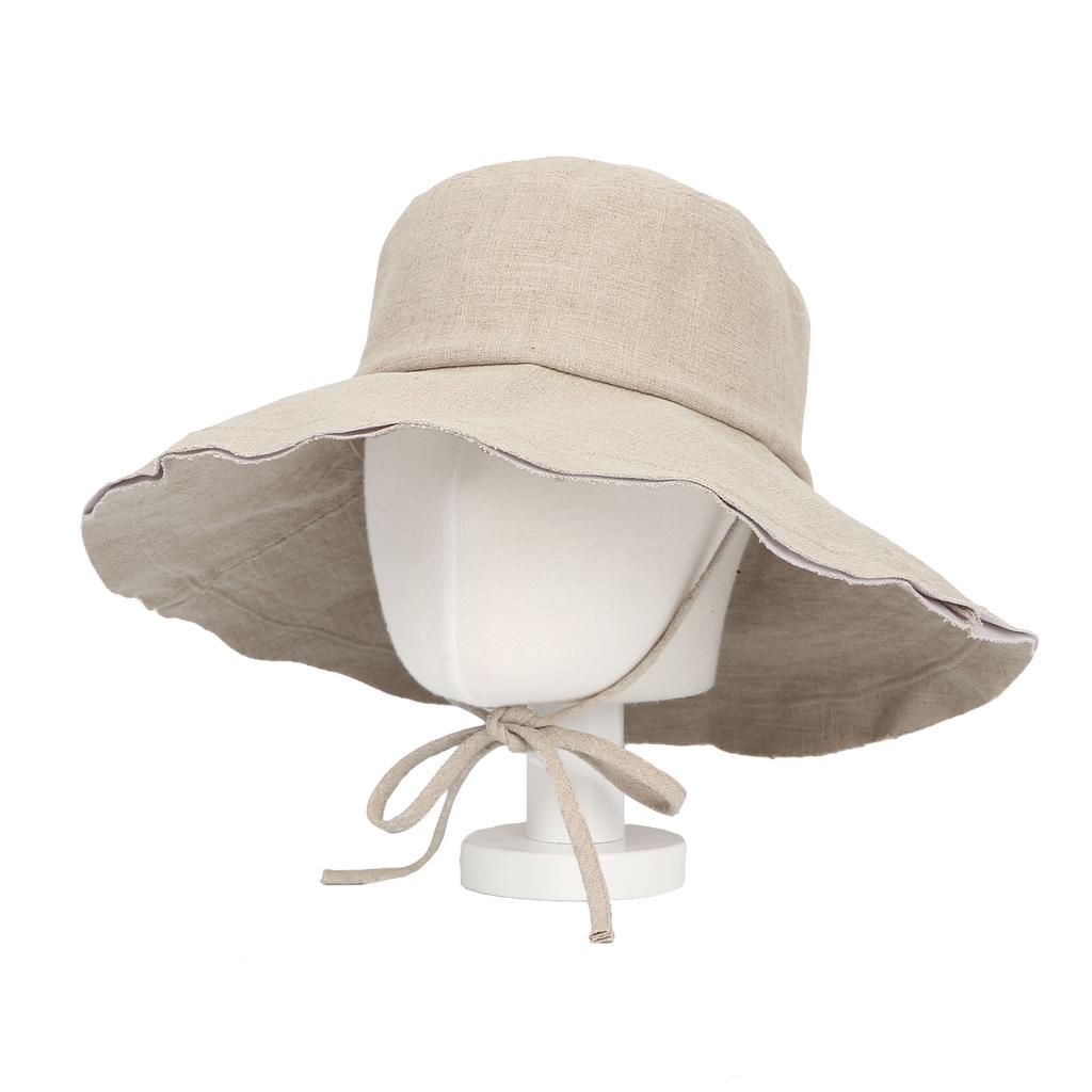 Summer Linen Foldable Plain Floppy Sun 