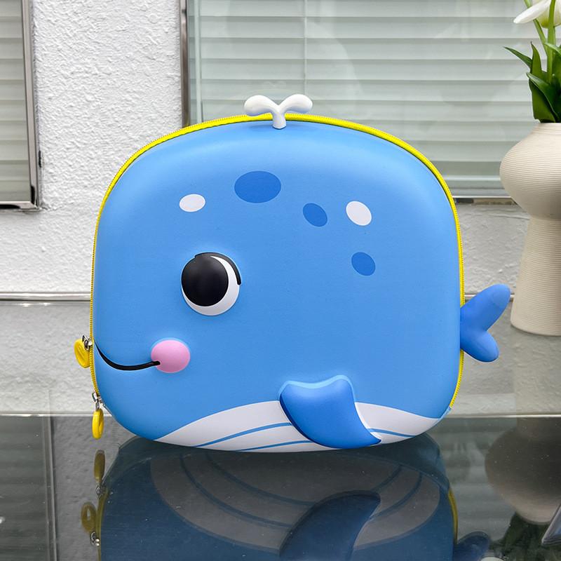 

Adorable Cartoon Whale Hard Shell Kids Backpack For Boys And Girls Perfect For Kindergarten