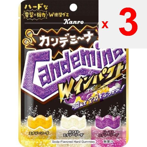 KANRO Candemina Gummi W Impact 72g Ugryź i uderz z całej siły!Ugryź i uderz z całej siły! Ugryź i uderz z całej siły!