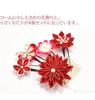 Japanese Style Hair Ornament Coming of Age Ceremony Furisode Pure Silk Tsumami Craft 5 Piece Set 68 Sword Tsumami Butterfly Flower Comb U Pin Purple
