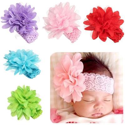 Bandeau à fleurs pour bébés filles, bandeau à nœud en dentelle, bandeaux à fleurs