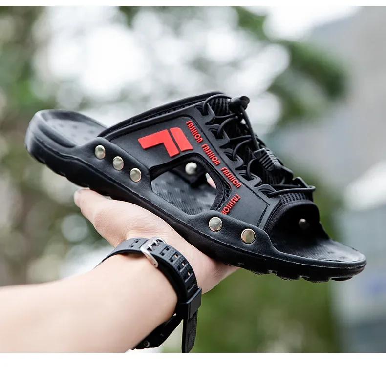 Fashion 2025 New Men's Sandals Fashion Designer Soft Men's Slippers Outdoor Breathable Beach Shoes Anti-slip Comfortable Men Flip flops