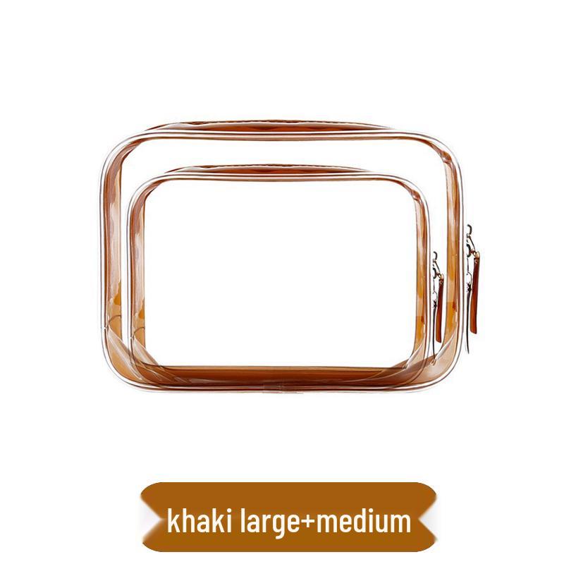 Large Capacity Waterproof Transparent Makeup Bag - Portable Toiletry Organizer for Travel