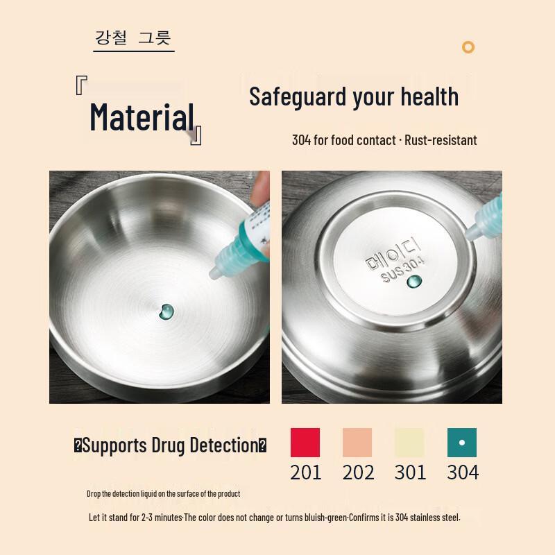 ZISIZ Gold 304 Stainless Steel Double-Layer Bowl