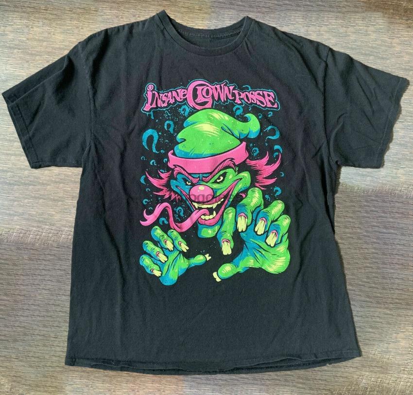 Funny Icp Crazy - cl0wn-p0sse Band Printed T-shirt Vintage Gift for Men Women Funny Everyday comfy Short Sleeve Tops Streetwear