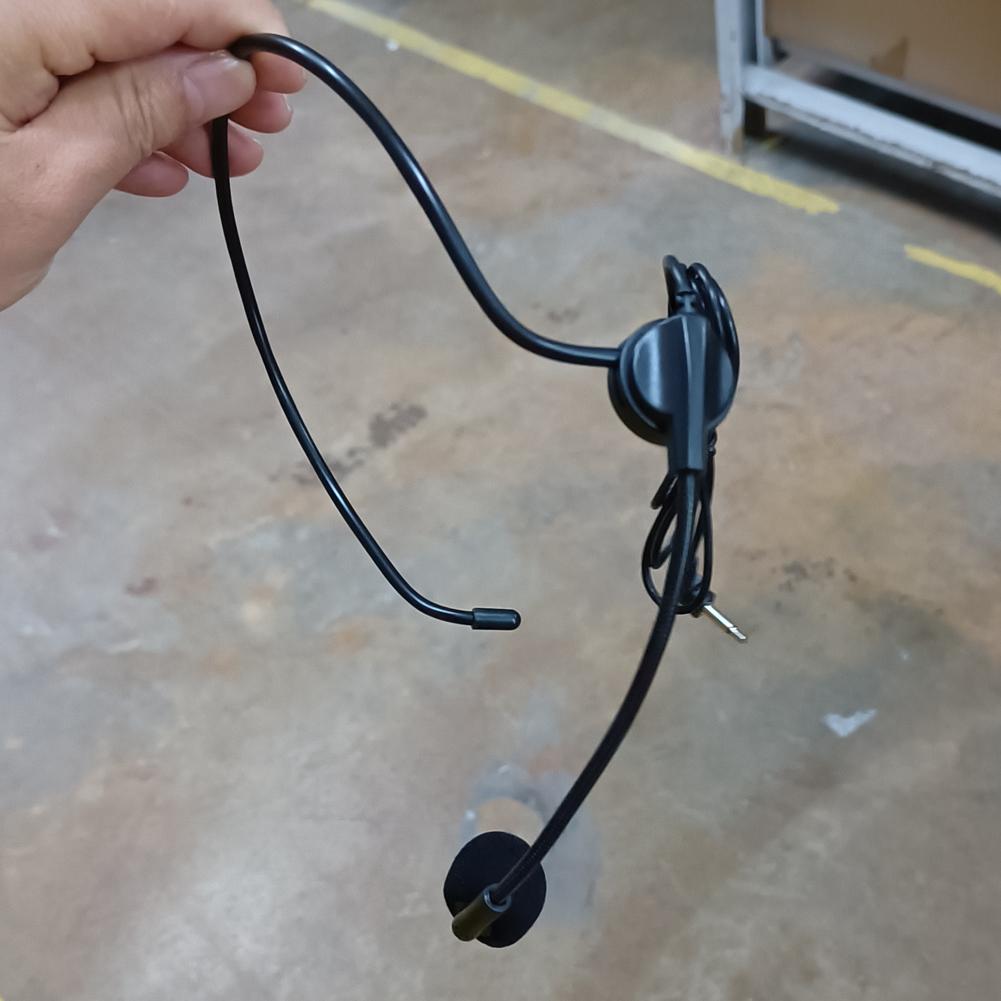 Cable Head-mounted Headset Microphone Flexible Wired Boom Amplifie Megaphone Microphone for Interview Recording Stage Meeting