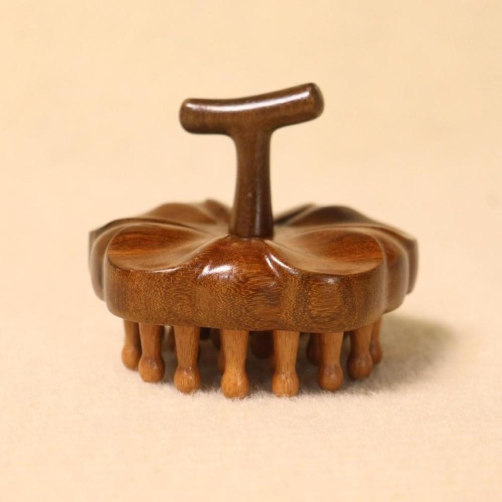 Circular Tooth Therapy Massage Comb Sandalwood Scraping Body Massager  Women/Girl