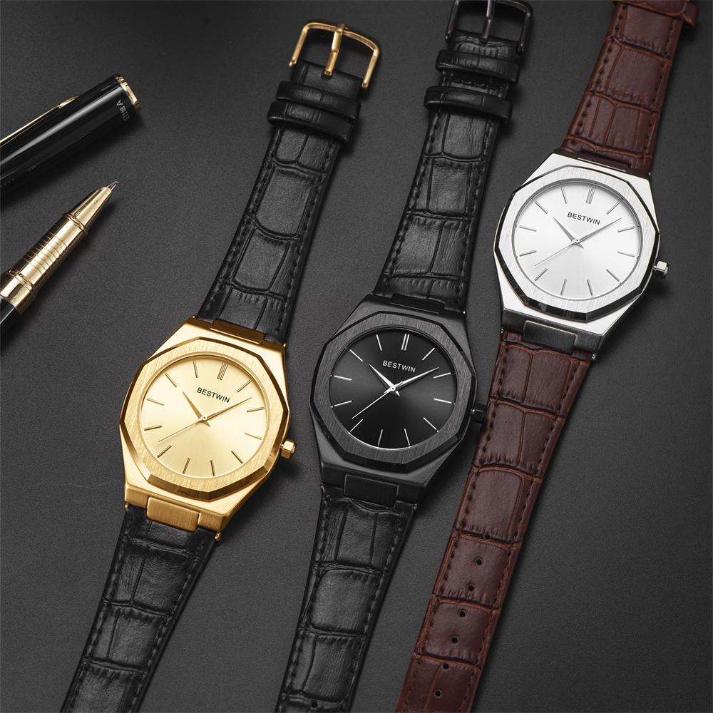 New Fashion Trendy Men's Watch with Waterproof Alloy Circular Dial for Life Business and Leisure Simple Men's Quartz Watch