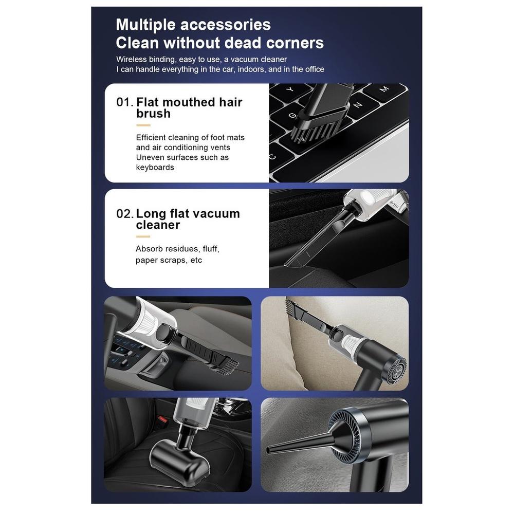 Car Vacuum Dual Use Blow Cleaner Handheld Auto Vaccum Cleaner Blower