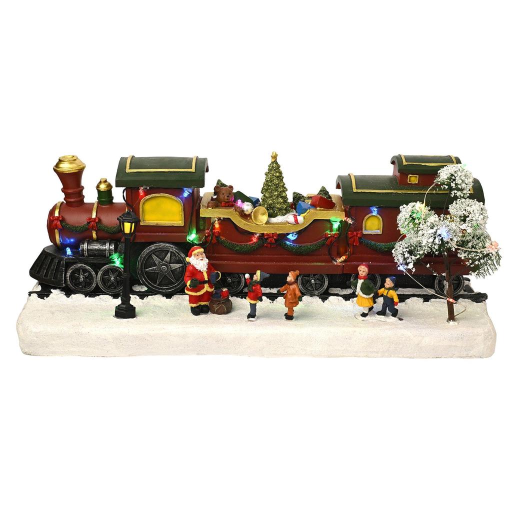 Regal Tidings Light Up Christmas Train Scene