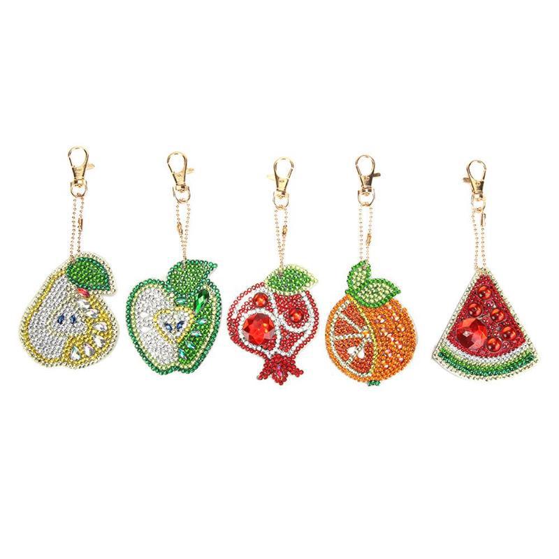 Special-Shaped Brick Diamond Painting Keychain Diy Christmas Series Cartoon Decorative Small Pendant