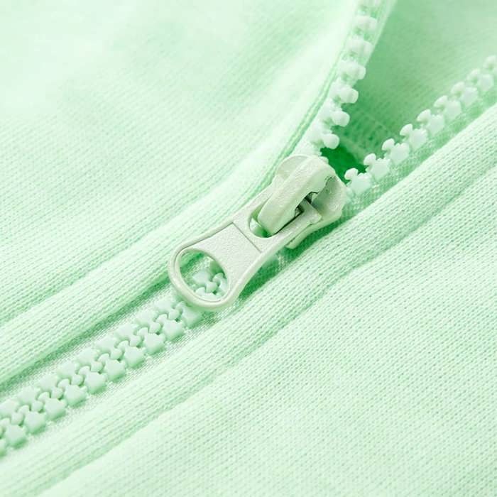 Bright Green Zip-up Hoodie for Children 92/104/116/128/140
