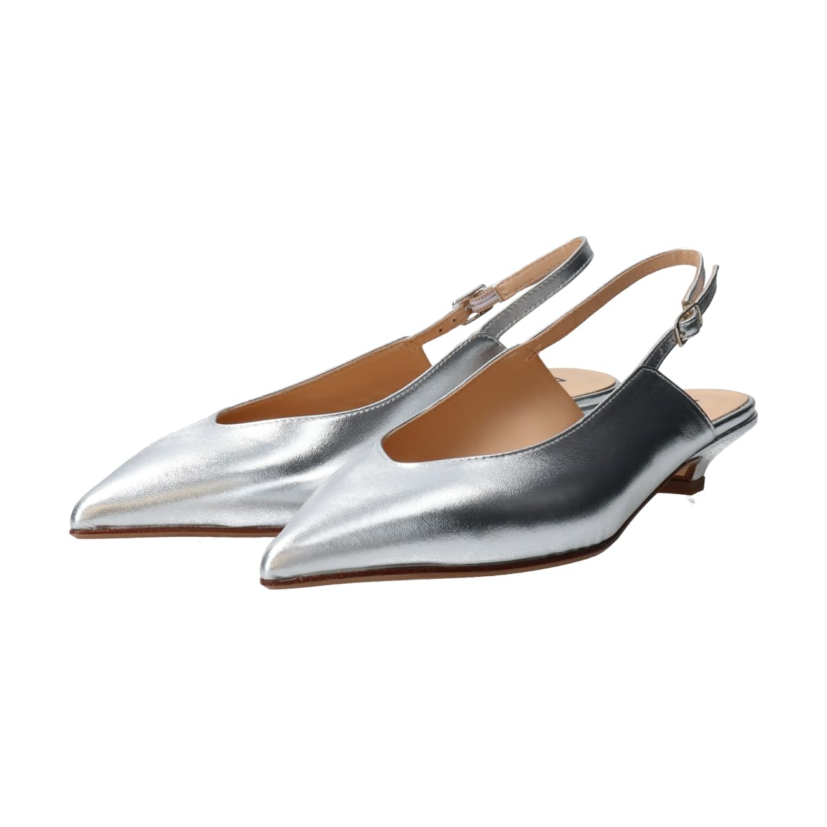 

Човники Kitten Heel Back Band Pumps F41315 Silver cm [Fabiorsconi] Жіночі 24.0 срібний