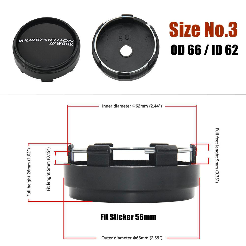 WORK EMOTION Wheel Center Cap 65mm VS EQUIP MEISTER Emblem Sport Rim Hubcap 66mm Wheel Cover Cap 68mm Car Styling Accessories