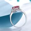 Gica Gema Created Ruby Genuine 925 Sterling Silver Ring For Women Red Gemstone Engagement Vintage Wedding Bands Cute Rabbit Jewelry