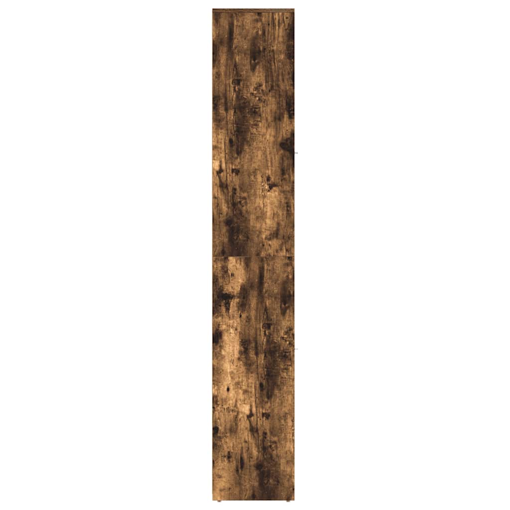Bathroom Cabinet Smoked Oak 30x30x183.5 Cm Engineered Wood