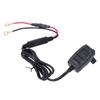 Motorcycle Charger QC3.0 Dual USB Waterproof Power Supply Adapter with Voltmeter On Off Switch