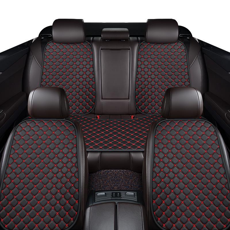 Nappa Leather Summer Car Seat Cushion Set - Durable, Non-Slip, Universal Fit for Five-Seat Vehicles
