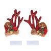 Creative Motorcycle Helmet Decoration 3D Self-adhesive Christmas Antlers Helmet Decor Cute Plush Embossing