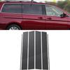 6ks Sloupky do auta pro Honda Odyssey 2005 2006 2007 2008-2010 Lesklé černé Nálepky na lemování oken dveří Dekorativní doplňky