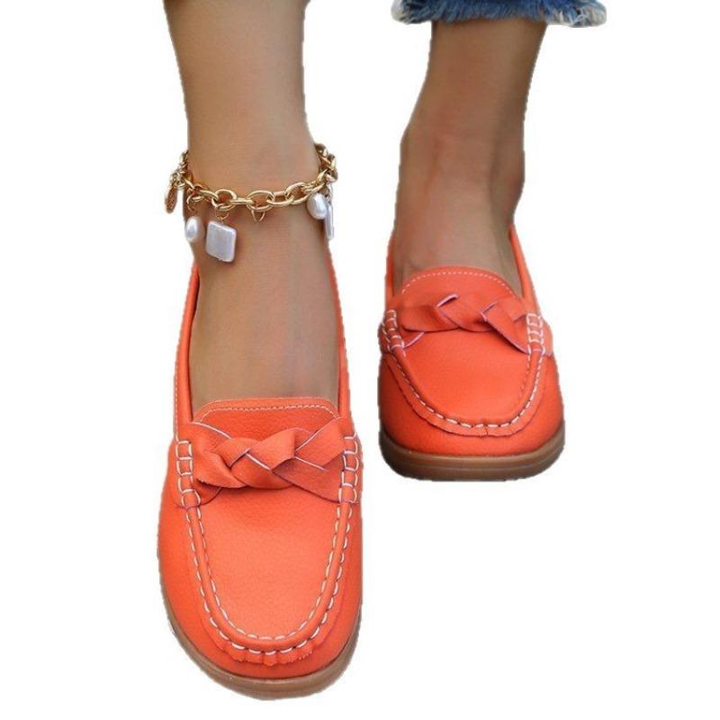 One-legged Round-toed Daily Casual Single Shoes Doudou Shoes and Mom Shoes
